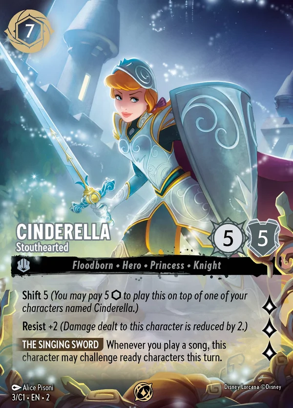 Cinderella - Stouthearted — Disney Lorcana Character card from Rise of the Floodborn