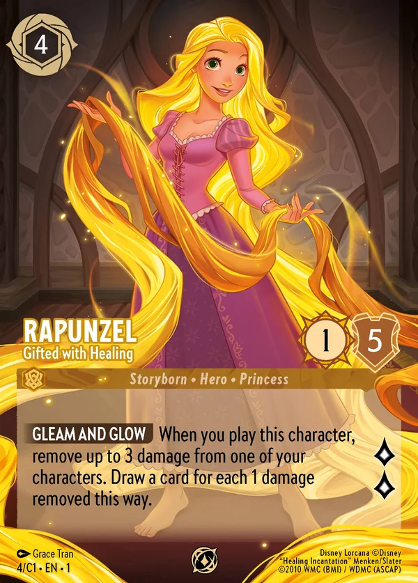 Rapunzel - Gifted with Healing — Disney Lorcana Character card from The First Chapter