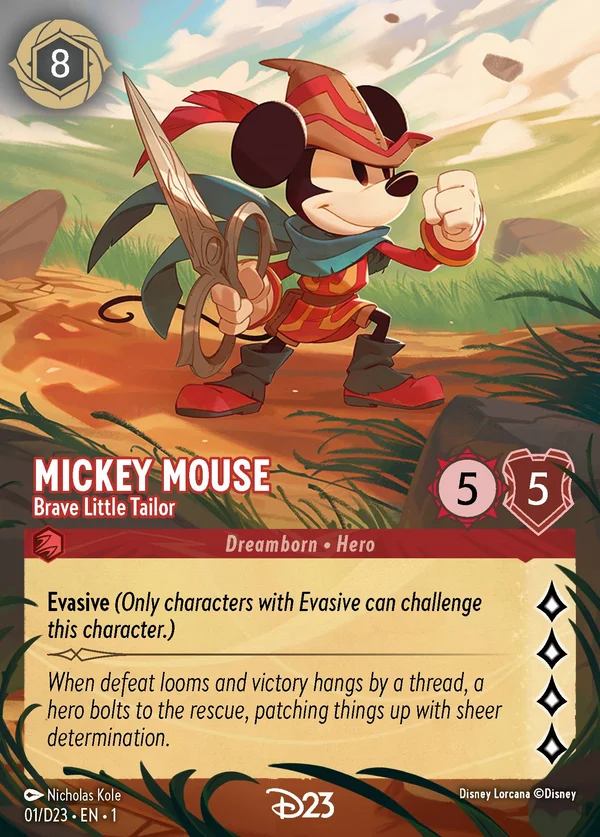 Mickey Mouse - Brave Little Tailor — Disney Lorcana Character card from The First Chapter