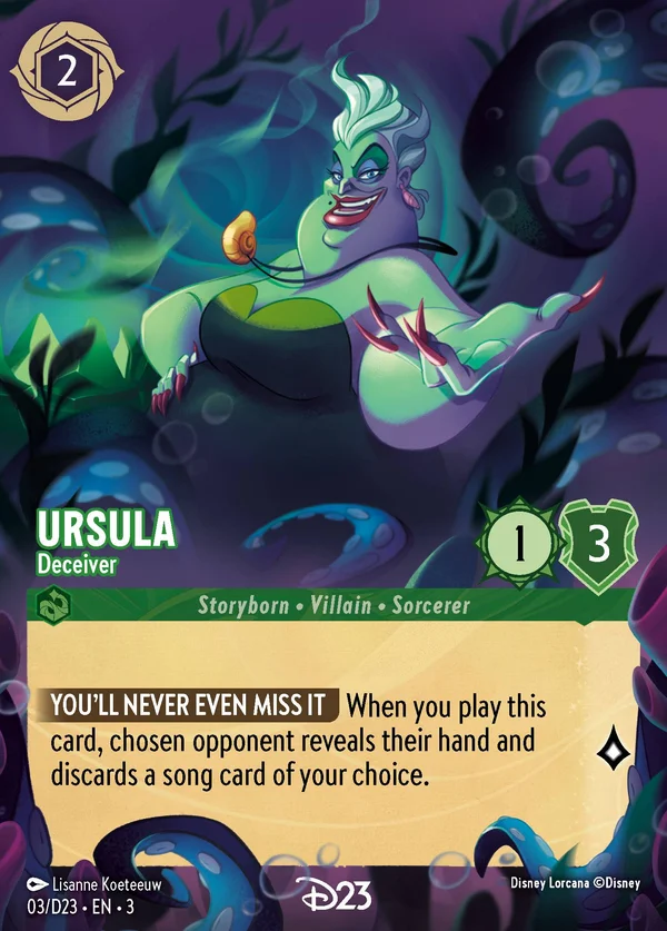 Ursula - Deceiver — Disney Lorcana Character card from Into the Inklands