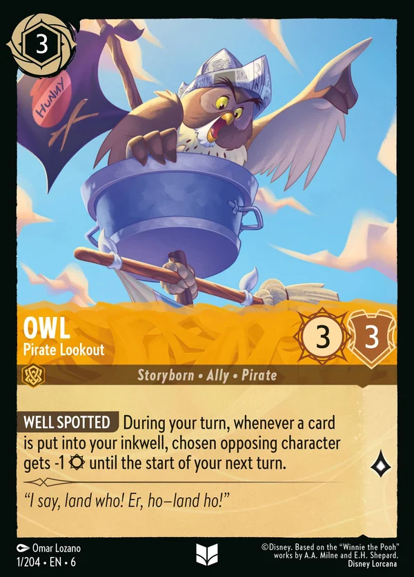 Uffa - Vedetta Pirata — Disney Lorcana Personaggio card from Azurite Sea