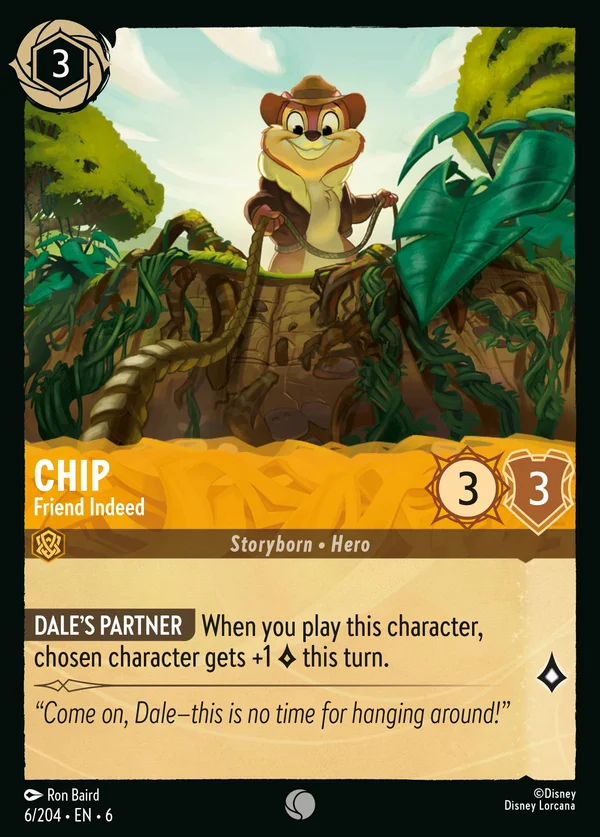 Cip - Amico al Bisogno — Disney Lorcana Personaggio card from Azurite Sea