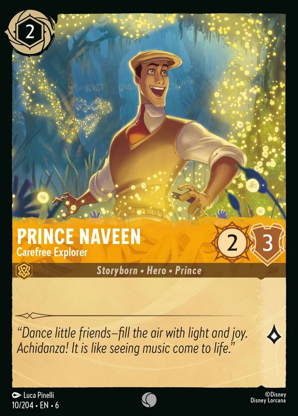 Principe Naveen - Esploratore Scanzonato — Disney Lorcana Personaggio card from Azurite Sea