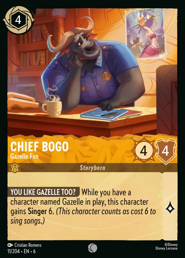 Capitano Bogo - Fan di Gazelle — Disney Lorcana Personaggio card from Azurite Sea