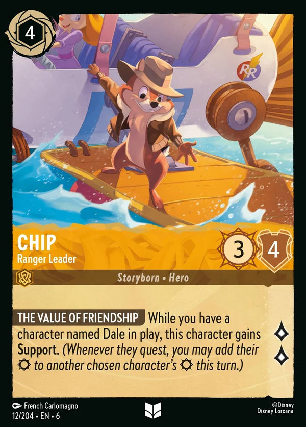 Cip - Leader degli Agenti Speciali — Disney Lorcana Personaggio card from Azurite Sea