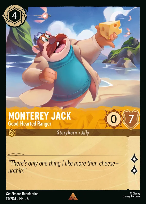 Monterey Jack - Agente Speciale di Buon Cuore — Disney Lorcana Personaggio card from Azurite Sea