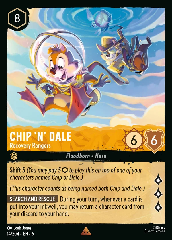 Cip e Ciop - Agenti di Recupero — Disney Lorcana Personaggio card from Azurite Sea