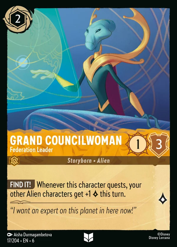 Gran Consigliera - Leader della Federazione — Disney Lorcana Personaggio card from Azurite Sea