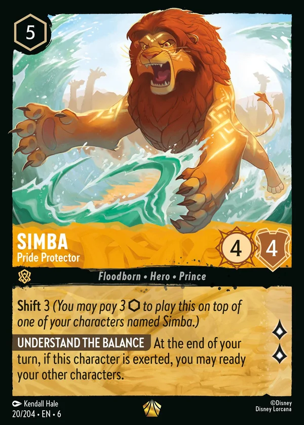 Simba - Protettore del Branco — Disney Lorcana Personaggio card from Azurite Sea