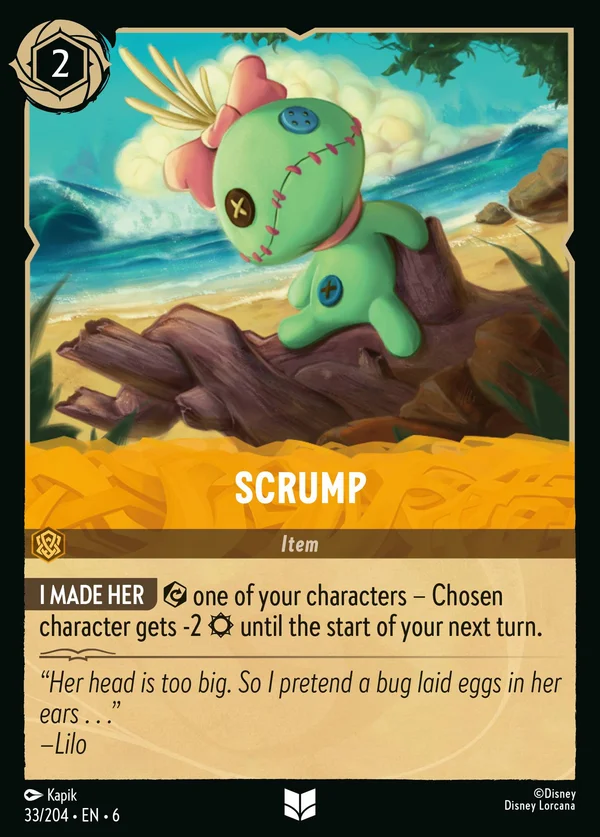 Scrump — Disney Lorcana Oggetto card from Azurite Sea