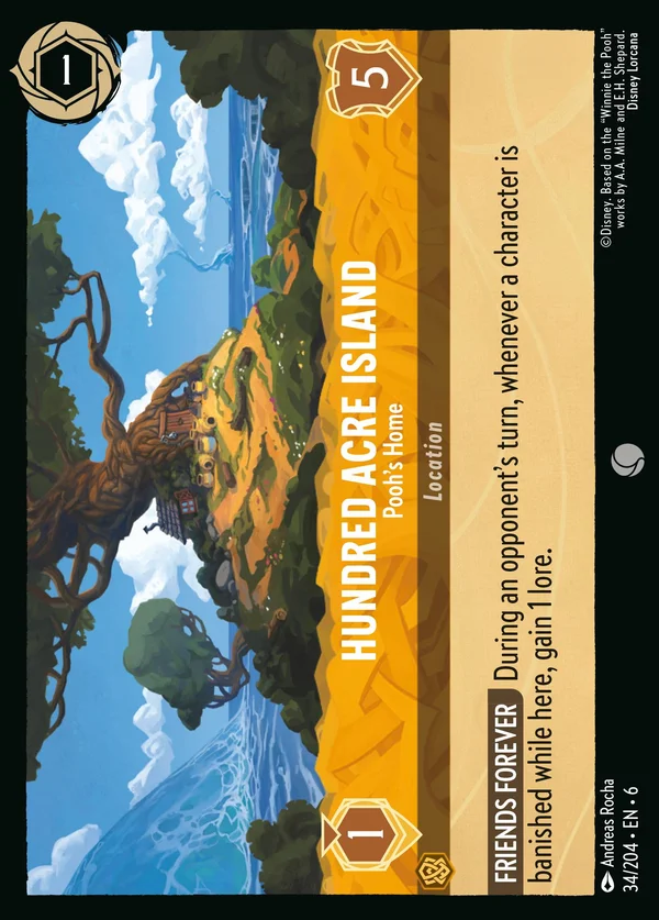 Isola dei Cento Acri - Casa di Pooh — Disney Lorcana Luogo card from Azurite Sea