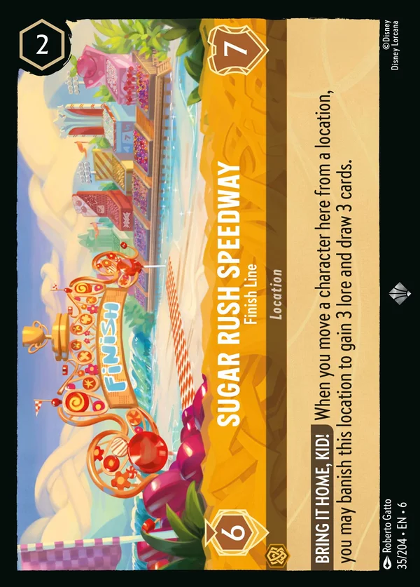 Pista di Sugar Rush - Traguardo — Disney Lorcana Luogo card from Azurite Sea
