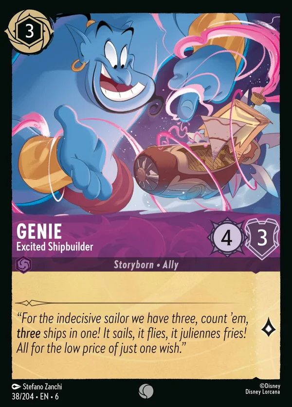 Genio - Costruttore Navale Entusiasta — Disney Lorcana Personaggio card from Azurite Sea