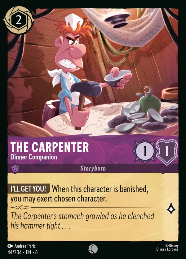 Il Carpentiere - Commensale — Disney Lorcana Personaggio card from Azurite Sea