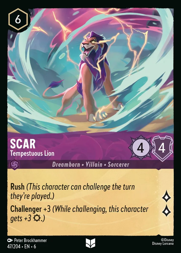 Scar - Leone Tempestoso — Disney Lorcana Personaggio card from Azurite Sea
