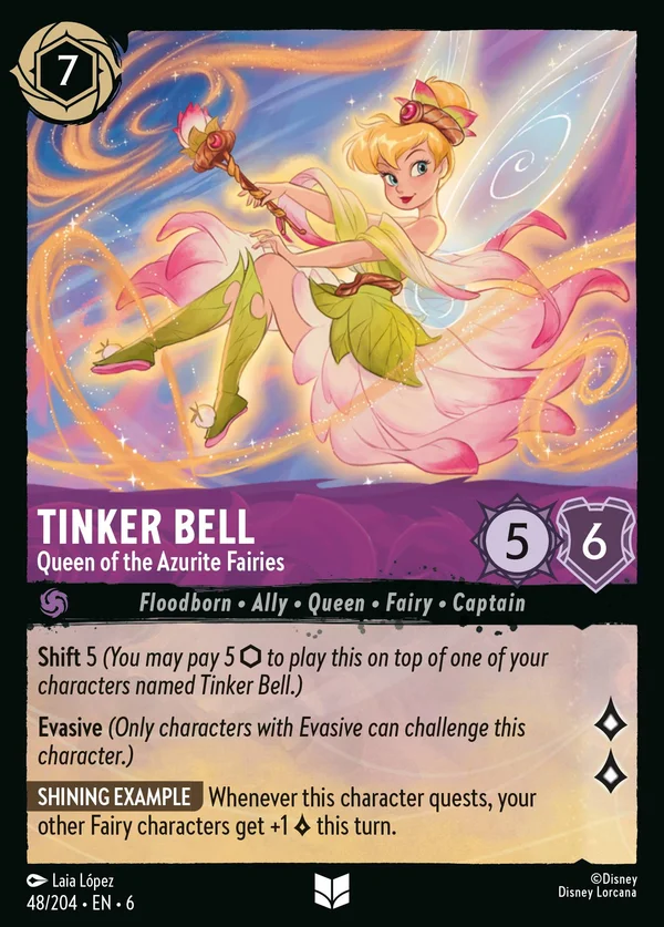 Trilli - Regina delle Fate di Azzurrite — Disney Lorcana Personaggio card from Azurite Sea