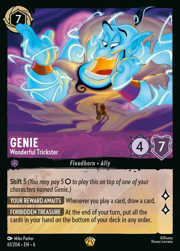 Genio - Incredibile Prestigiatore — Disney Lorcana Personaggio card from Azurite Sea