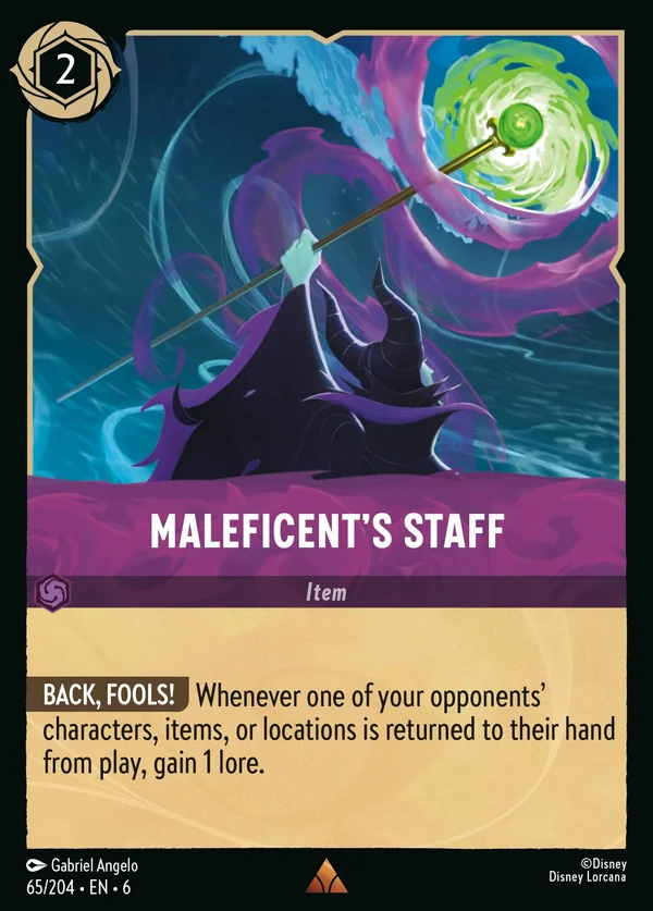 Bastone di Malefica — Disney Lorcana Oggetto card from Azurite Sea