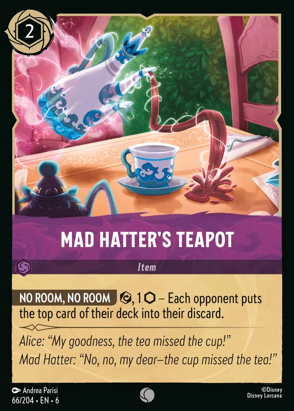 Teiera del Cappellaio Matto — Disney Lorcana Oggetto card from Azurite Sea