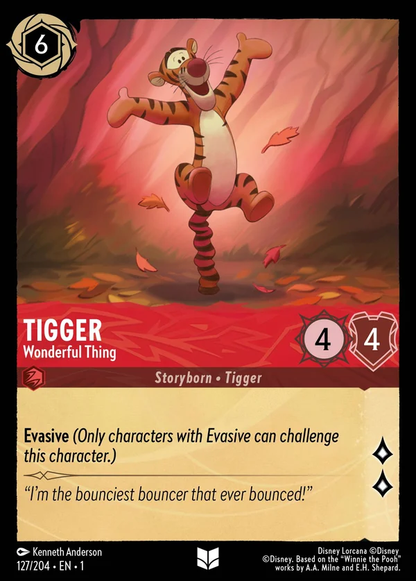 Tigger - Wonderful Thing — Disney Lorcana Character card from The First Chapter