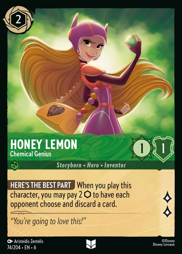 Honey Lemon - Genio della Chimica — Disney Lorcana Personaggio card from Azurite Sea