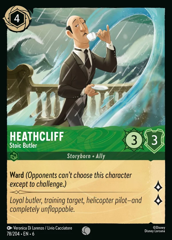 Heathcliff - Stoico Maggiordomo — Disney Lorcana Personaggio card from Azurite Sea