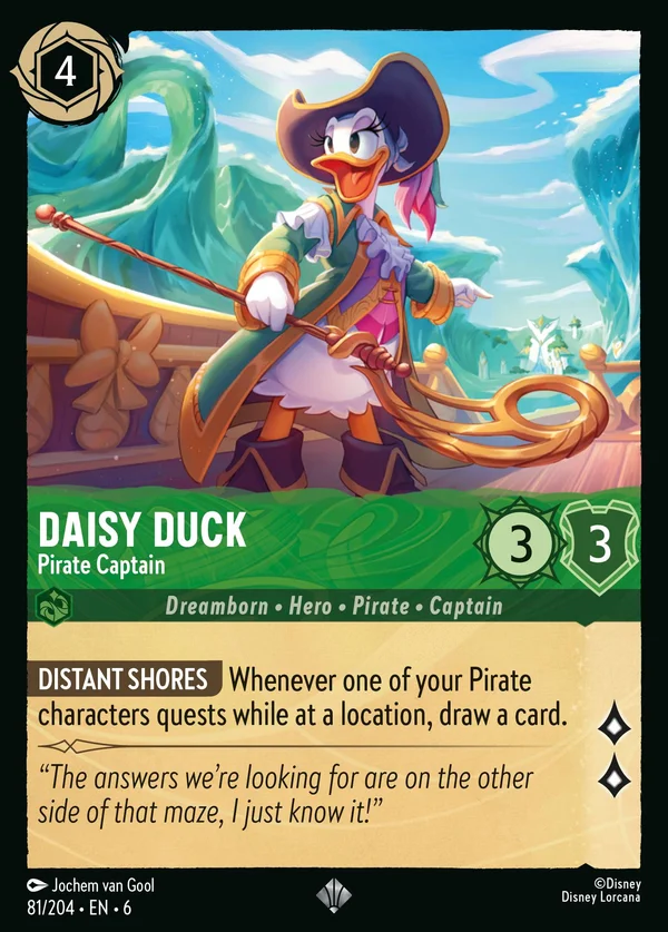 Paperina - Capitana Pirata — Disney Lorcana Personaggio card from Azurite Sea