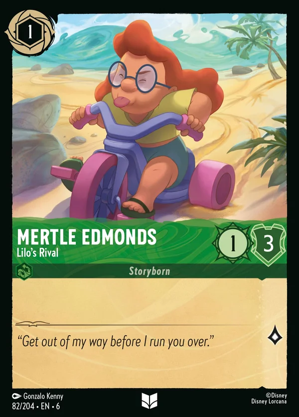 Mertle Edmonds - Rivale di Lilo — Disney Lorcana Personaggio card from Azurite Sea