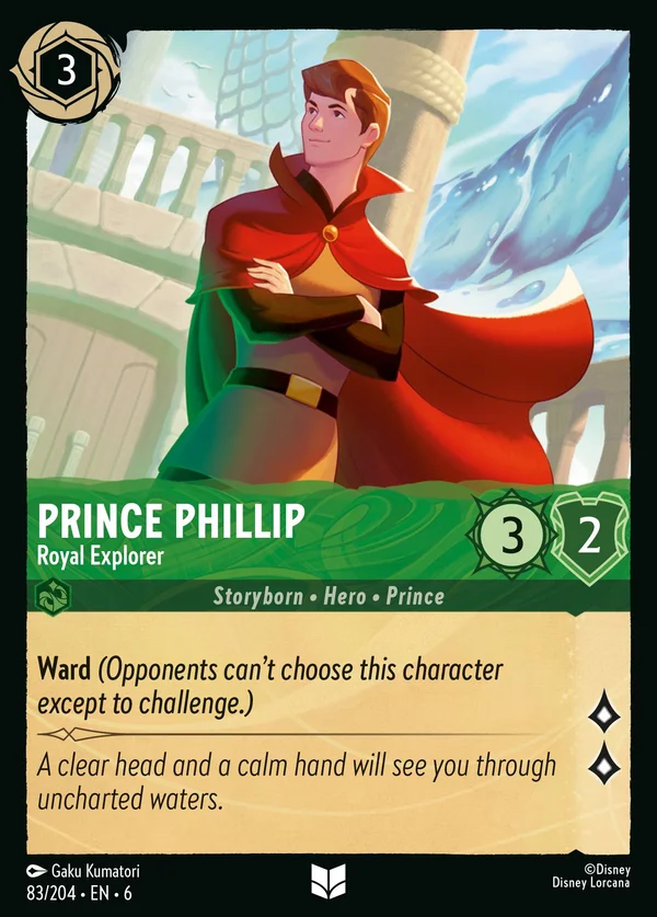 Principe Filippo - Esploratore Reale — Disney Lorcana Personaggio card from Azurite Sea