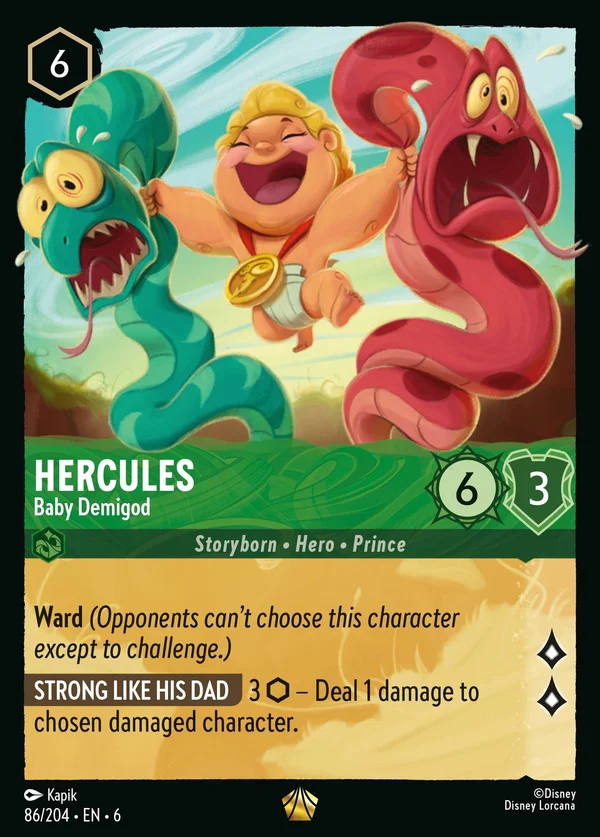 Ercole - Semidio Bambino — Disney Lorcana Personaggio card from Azurite Sea