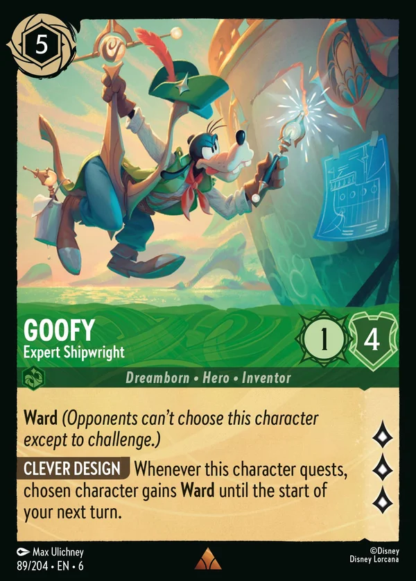 Pippo - Esperto Carpentiere Navale — Disney Lorcana Personaggio card from Azurite Sea
