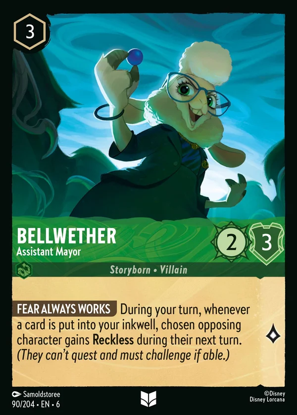 Bellwether - Assistente Sindaco — Disney Lorcana Personaggio card from Azurite Sea