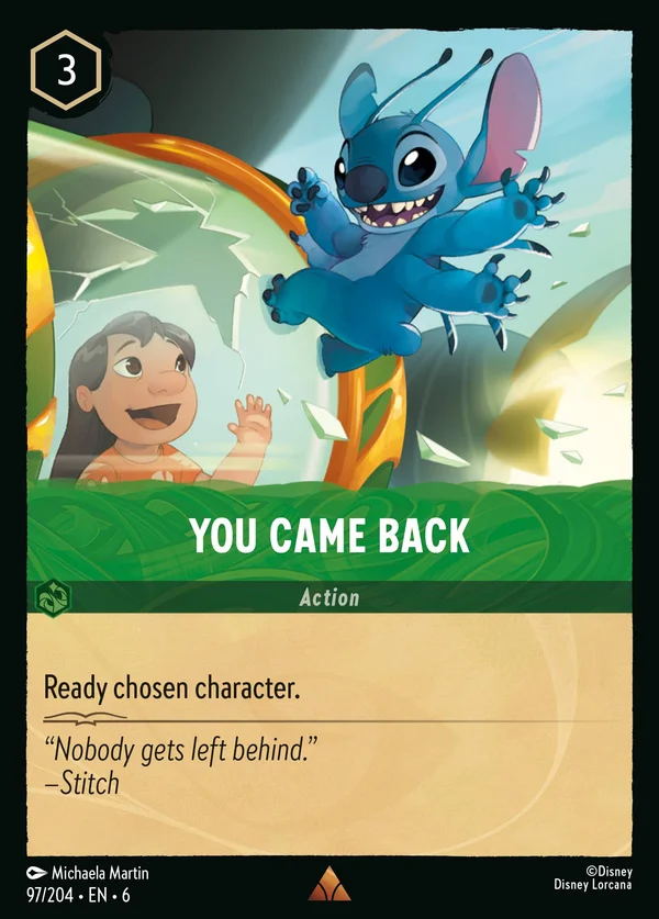 Sei Tornato — Disney Lorcana Azione card from Azurite Sea