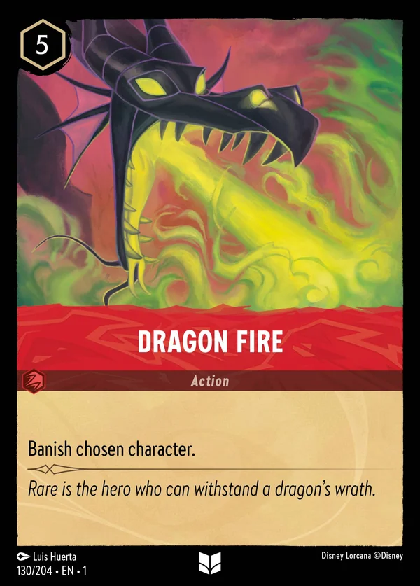 Fuoco di Drago — Disney Lorcana Azione card from The First Chapter