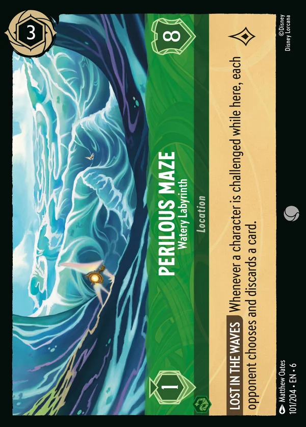 Labirinto Insidioso - Dedalo Acquatico — Disney Lorcana Luogo card from Azurite Sea