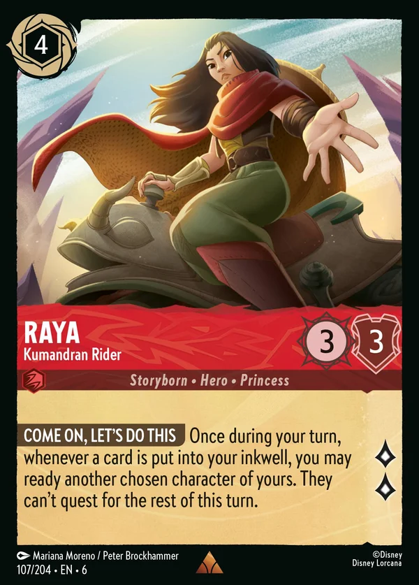 Raya - Cavallerizza di Kumandra — Disney Lorcana Personaggio card from Azurite Sea