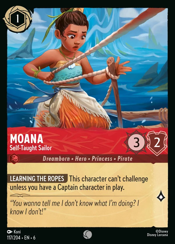 Vaiana - Marinaia Autodidatta — Disney Lorcana Personaggio card from Azurite Sea