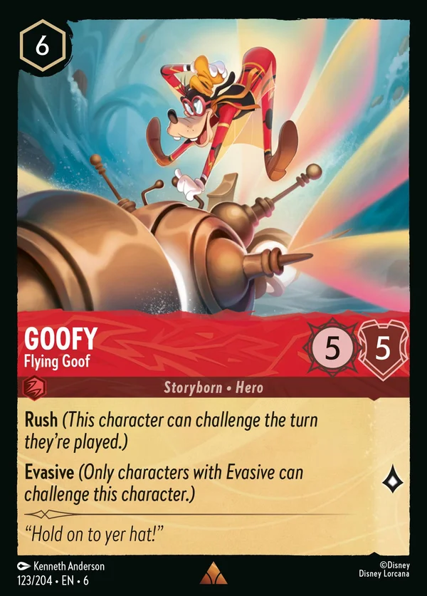 Pippo - Pasticcione Volante — Disney Lorcana Personaggio card from Azurite Sea