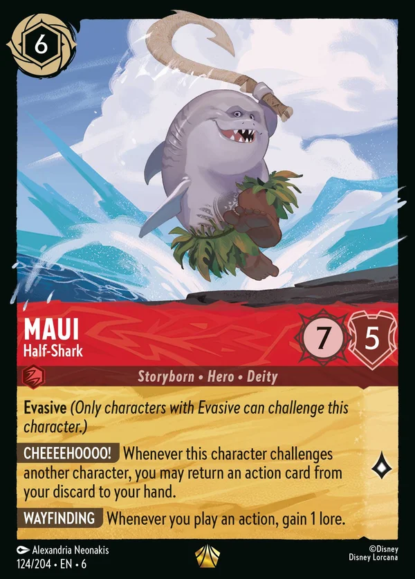 Maui - Mezzo Squalo — Disney Lorcana Personaggio card from Azurite Sea