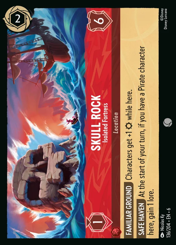 Roccia del Teschio - Fortezza Isolata — Disney Lorcana Luogo card from Azurite Sea