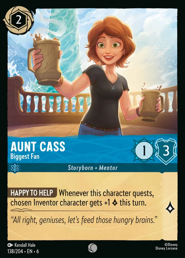 Zia Cass - La Più Grande Fan — Disney Lorcana Personaggio card from Azurite Sea