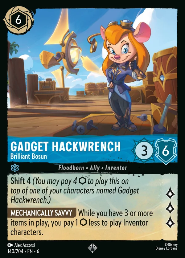 Scheggia Hackwrench - Brillante Nostroma — Disney Lorcana Personaggio card from Azurite Sea