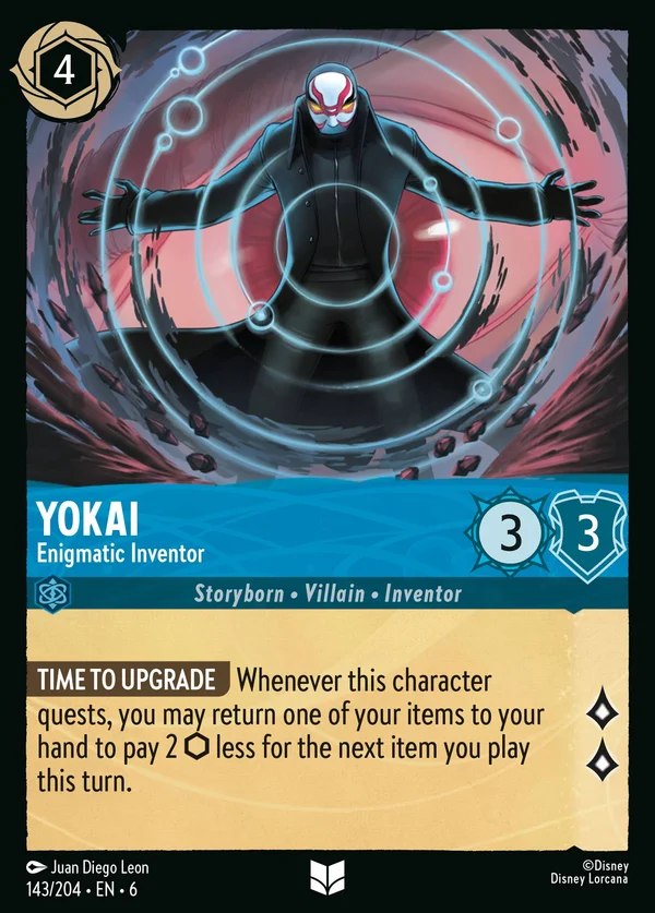 Yokai - Inventore Enigmatico — Disney Lorcana Personaggio card from Azurite Sea