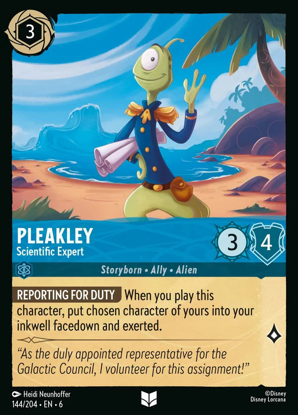 Pleakley - Esperto Scientifico — Disney Lorcana Personaggio card from Azurite Sea