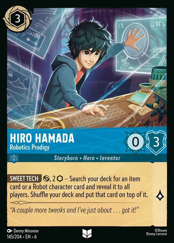 Hiro Hamada - Prodigio della Robotica — Disney Lorcana Personaggio card from Azurite Sea