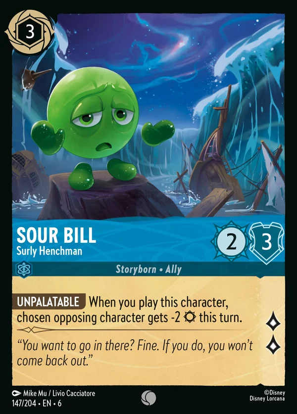 Aspro Bill - Braccio Destro Scorbutico — Disney Lorcana Personaggio card from Azurite Sea