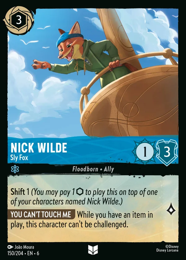 Nick Wilde - Volpe Acuta — Disney Lorcana Personaggio card from Azurite Sea