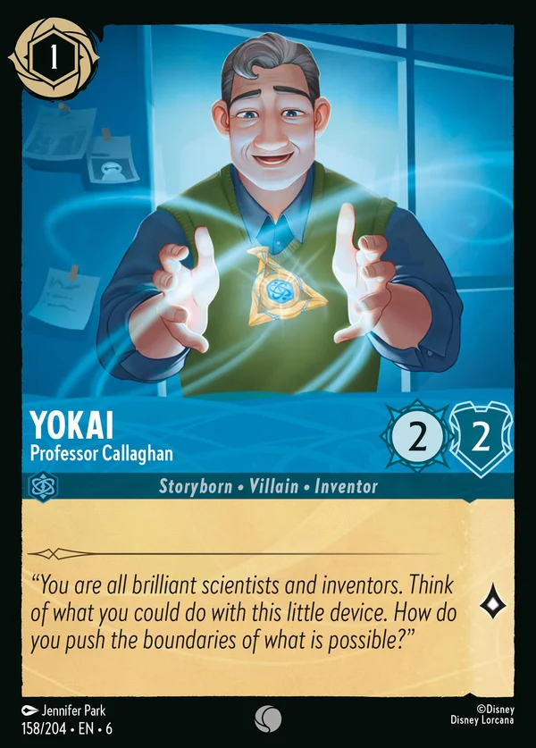 Yokai - Professor Callaghan — Disney Lorcana Personaggio card from Azurite Sea