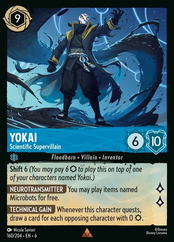 Yokai - Supercattivo Scientifico — Disney Lorcana Personaggio card from Azurite Sea