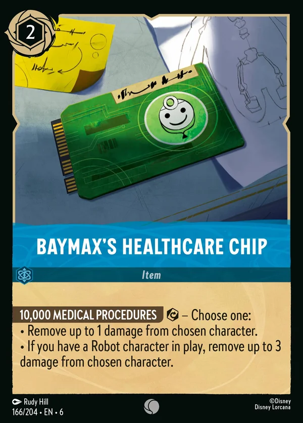Microchip Sanitario di Baymax — Disney Lorcana Oggetto card from Azurite Sea